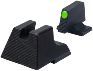 Heckler & Koch elevated iron sight set with green tritium front and black rear, fits VP9/VP40/P30/HK45