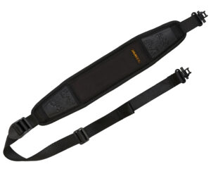 Muddy Pathfinder rifle sling in black with integrated QD swivels and non-slip backing