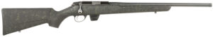 Tikka T1X RoughTech 20-inch .22 LR threaded bolt-action rifle with RoughTech emerald synthetic grip