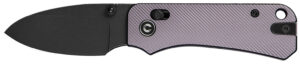 Civivi Knives C23074-2 Baby Banter 2 2.34": Folding Drop Point Plain Black Stonewashed Nitro-V Steel Blade, Purple Textured Aluminum Handle