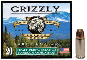Grizzly Ammo GC9MM 9mm Luger 115 gr Jacketed Hollow Point box, 20 rounds