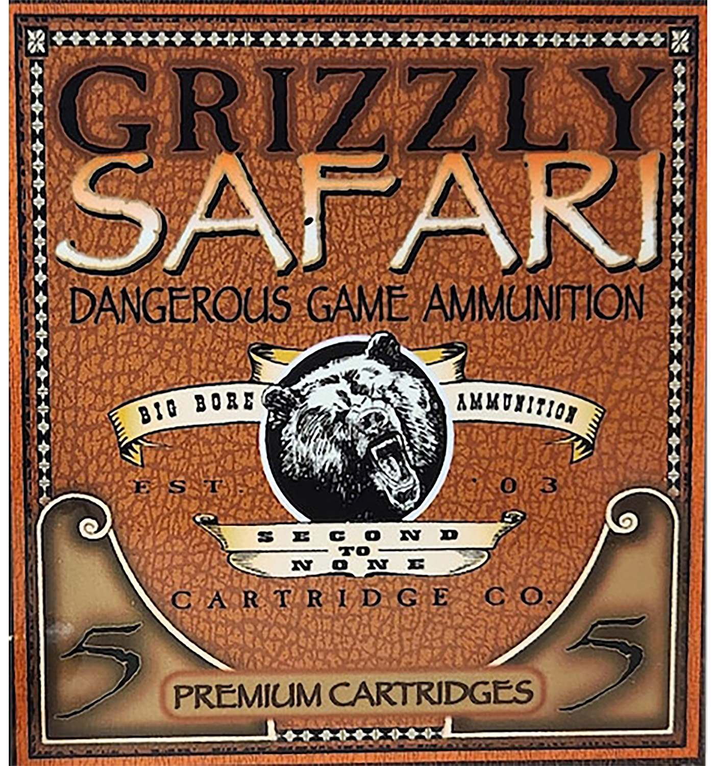 Grizzly Ammo 500-416 Nitro Express 400 gr Solid Brass ammunition box