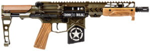 BATTLE ARMS DEVELOPMENT Tanker 300P 7.5-inch .300 AAC Blackout pistol with walnut furniture and parkerized green finish