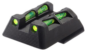 Hi-Viz HKLW11 LiteWave rear sight green/red on black steel frame for H&K 45 P30 VP9 VP40