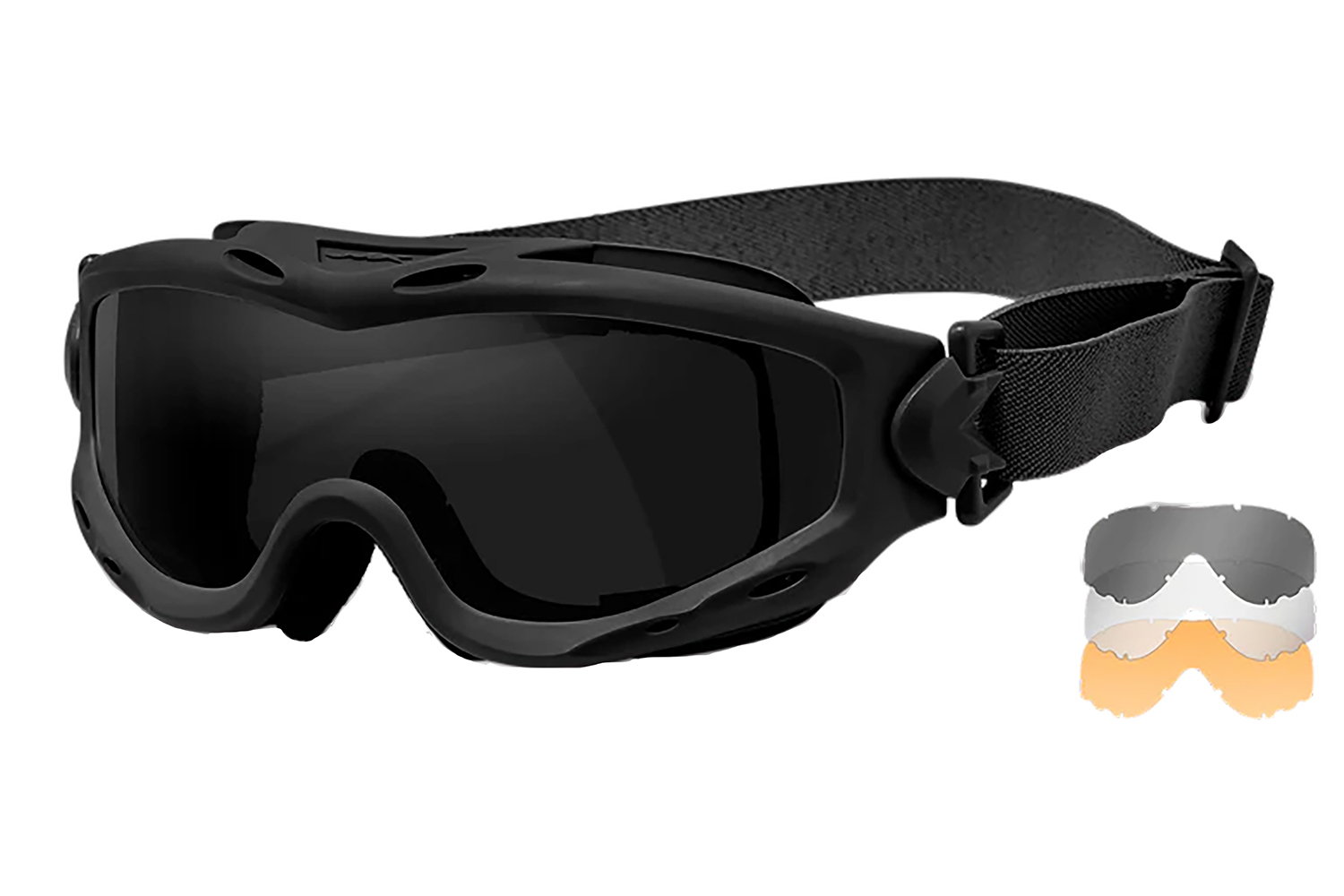 Wiley X SPEAR SP293B Goggles, Smoke Gray/Clear/Light Rust