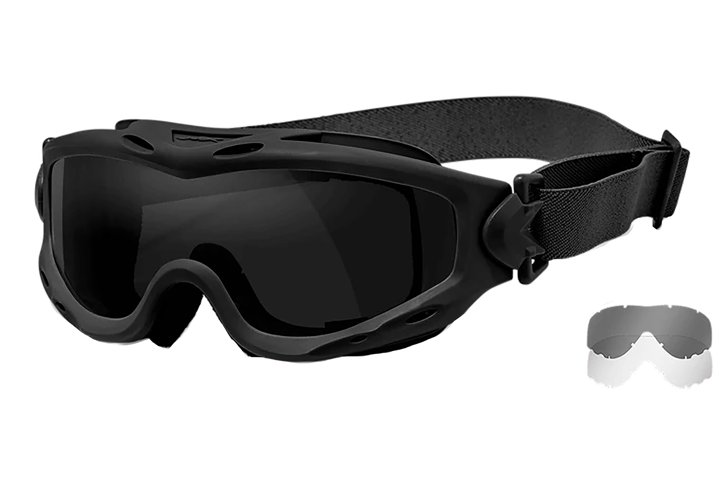 Wiley X SP29B Spear goggles with smoke gray lens and matte black frame