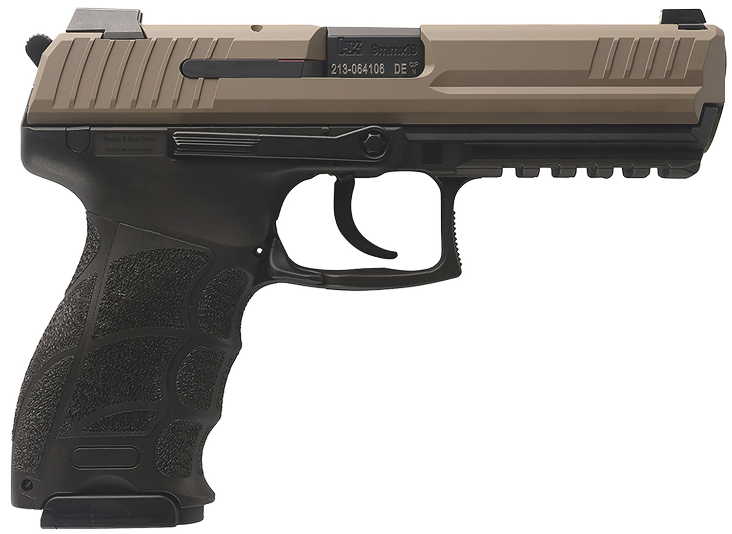 Heckler & Koch P30L V3 9mm pistol Flat Dark Earth side view