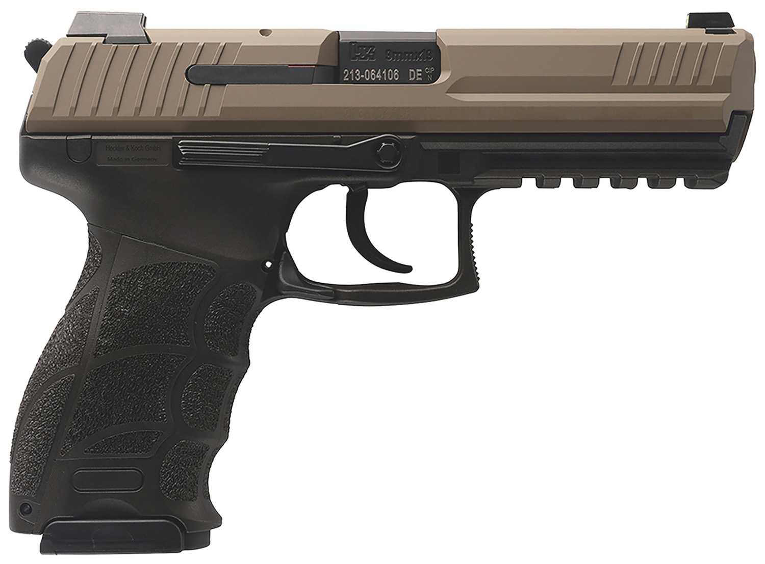 Heckler & Koch P30L V3 9mm pistol Flat Dark Earth side view