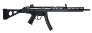 Heckler & Koch SP5L Elite 9mm with 16.50-inch barrel, M-LOK handguard and SB Tactical brace in black