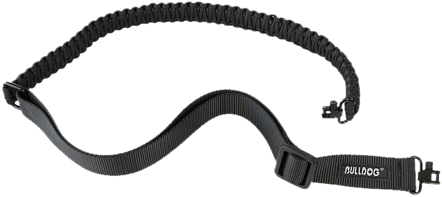 Bulldog Paracord Rifle Sling with deluxe locking swivels in black