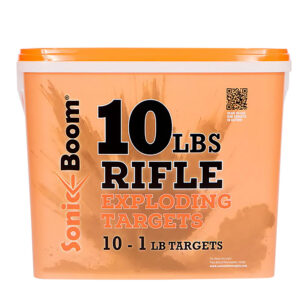 Sonic Boom 1 lb exploding rifle target 10-pack blaze orange canister