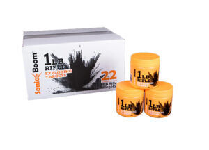 Sonic Boom 1 lb exploding rifle target 22 pack blaze orange jar