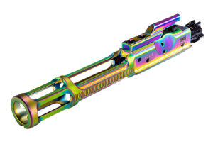 Faxon Firearms Gunner mil-spec lightweight 5.56x45 BCG with nitride finish and chameleon PVD