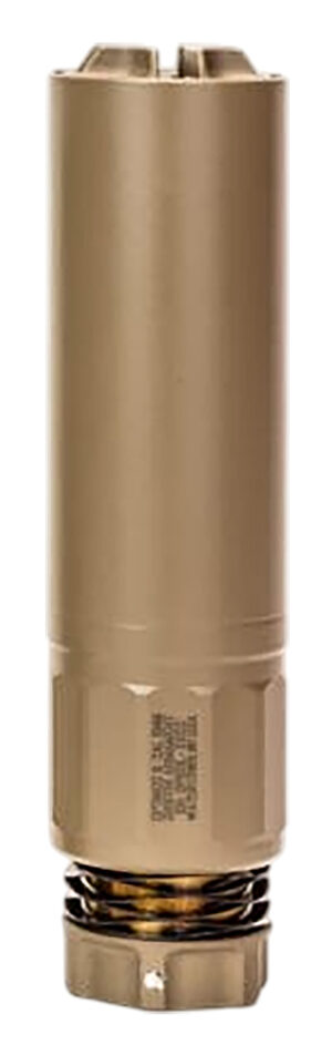 Griffin Armament Optimus 6 Dual-Lok suppressor, FDE Cerakote, 6.68in, 17-4 stainless