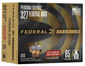 Box of Federal Premium Hydra-Shok .327 Federal Magnum 85 gr JHP ammunition, 20 rounds