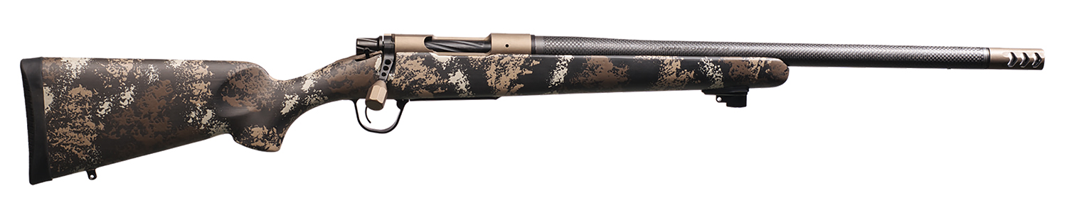 Christensen Arms 8010659100 Ridgeline FFT Sports South Exclusive 22 Creedmoor 4+1 20" Carbon Fiber Threaded Barrel, Burnt Bronze Cerakote Steel Drilled & Tapped Receiver, Fixed Carbon Fiber Stock