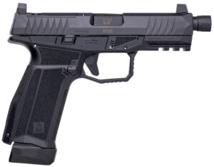 AREX Delta X Tact 9mm pistol black with 4.60" threaded barrel and optic-ready serrated slide