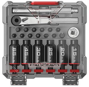 Real Avid Smart-Torq Fixed Limiter and X3 Driver Kit with case, bits, and adapters