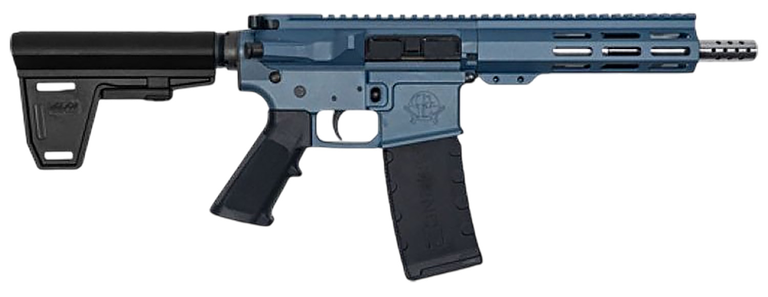 Great Lakes GL-15 7.5in Braced AR Pistol, Blue Titanium