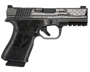 Black Rain Ordnance Frontline Trump Custom 9mm 4 inch grey pistol