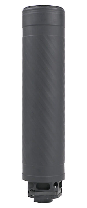 LWRC S-762-TI 7.62mm silencer, 7.5 in overall length, black Cerakote