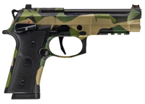Beretta 92XI SAO FS 9mm 4.7 in Splinter Camo pistol with two magazines
