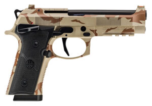 Beretta 92XI SAO FS 9mm 4.7in Desert DPM Camo pistol with two magazines