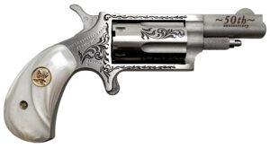 North American Arms 50th Anniversary .22 WMR mini-revolver stainless engraved 5-shot