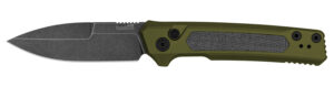 Kershaw 7205 Launch 22 Automatic 3.45" Folding Spear Point Plain CPM MagnaCut Steel Blade, OD Green Anodized w/Black Micarta Inserts Aluminum Handle