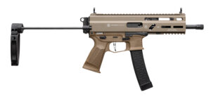 Grand Power Stribog SP9A3 9mm pistol in FDE with PDW tailhook brace