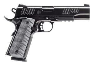 Alpha Foxtrot AF1911 Enhanced 9mm 5in black QPQ pistol right-side view with G10 grip