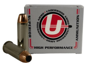 Underwood Ammo .44 Rem Mag XTP JHP 20rd box with nickel-plated brass cases