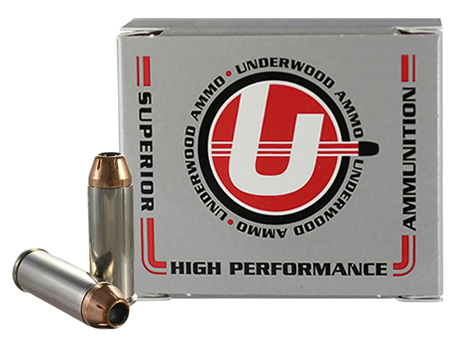 Underwood 45 Long Colt 250 gr XTP JHP ammunition box, 20 rounds