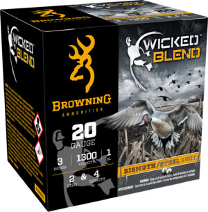Browning Ammo B193432032 Wicked Blend  20Gauge 3" 1oz 2/4BI Shot 25 Per Box/10 Case