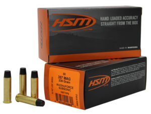 HSM 35724N .357 Magnum 230gr Hi-Tek coated hard cast flat nose ammunition box