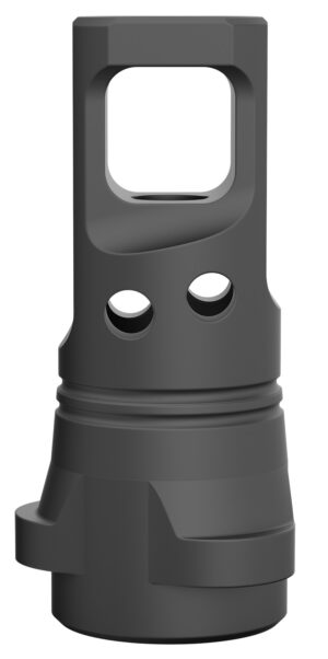 Breek Arms Echo single-port muzzle brake, black nitride steel, compatible with .223/5.56