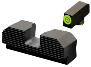 XS Sights Minimalist Night Sights with green tritium front and black oxide steel frame for Glock pistols