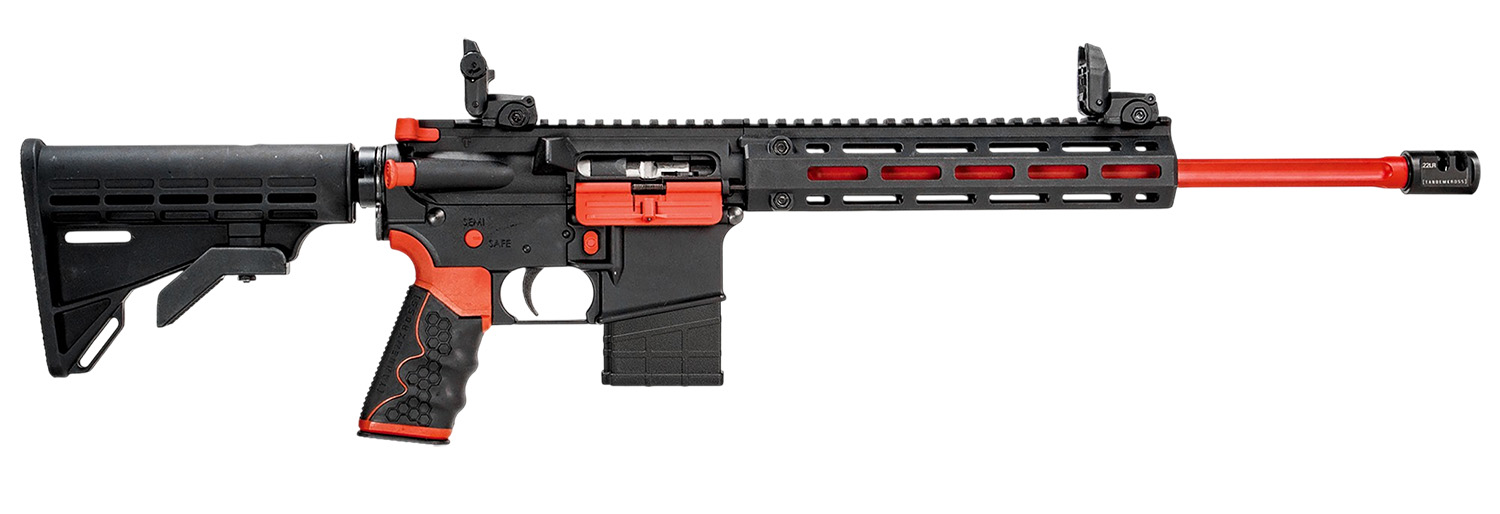 TIPPMANN ARMS M4-22 .22 LR 16-inch rifle red and black