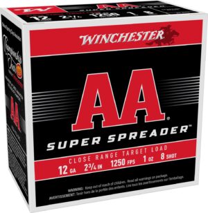 Winchester AA Super Spreader 12ga 2-3/4in 1oz #8 shot 25-round box