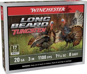 Winchester Long Beard Tungsten 20ga 3-inch 1-9/16 oz #8 5-round box