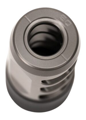 Area 419 Hellfire-Ti .50 cal muzzle brake, gray titanium finish, 5/8-24 threads