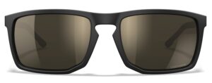 Wiley X AXE Captivate shooting glasses, tungsten mirror lenses and matte black frame