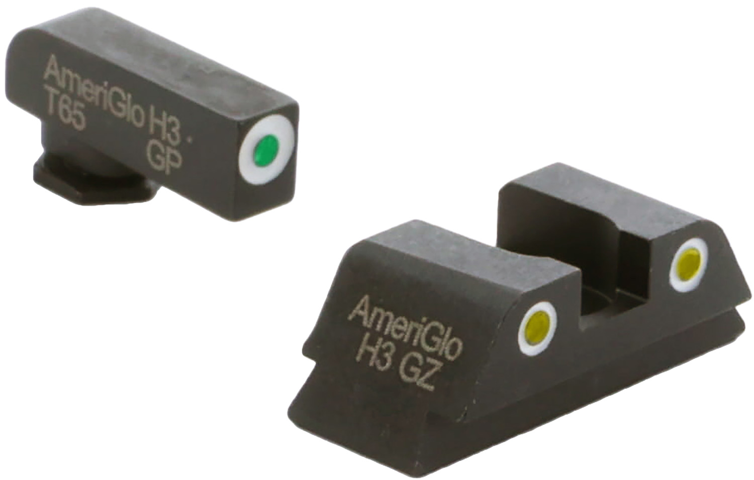 グリーンクォツアイト14.5mm AmeriGlo GL431 Tritium 3-Dot Sights for Glock 42/43 - Alexander's