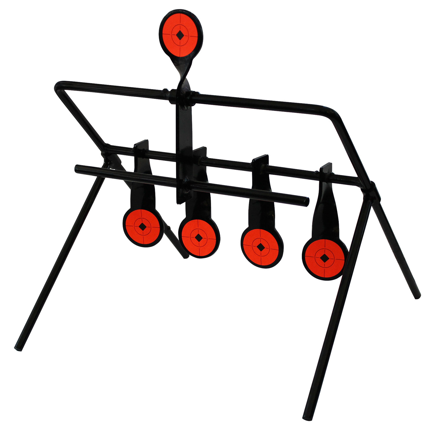 Birchwood Casey Gallery 22 RimFire Resetting Target AR500 steel black orange 3/16"