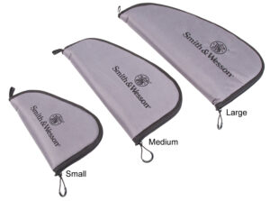 Smith & Wesson Defender small handgun case, grey nylon, approx. 9 x 6 x 1.5 inches