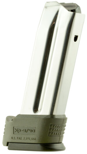 Springfield Armory XD Subcompact 10rd 9mm stainless steel magazine with OD Green sleeve