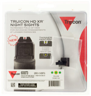 Trijicon HD XR Night Sights green tritium yellow front and green tritium black rear for Springfield XD series