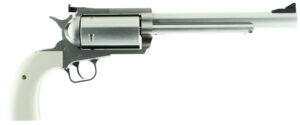 Magnum Research BFR .45-70 7.50 inch brushed stainless revolver with Bisley white laminate grips