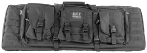 Bulldog BDT 37-inch double tactical rifle case black with padded backpack straps