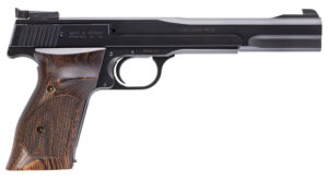 Smith & Wesson Model 41 .22 LR 7-inch blued pistol with wood target grips